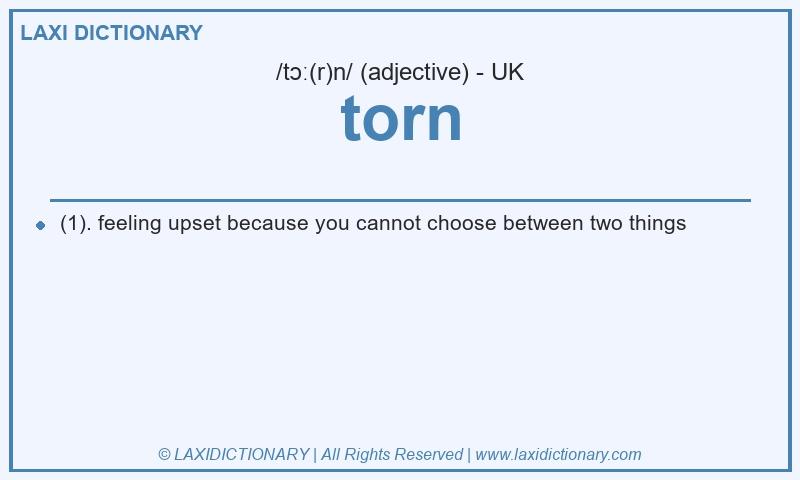 Definition torn in British English