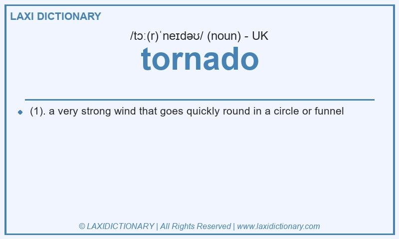 Definition tornado in British English