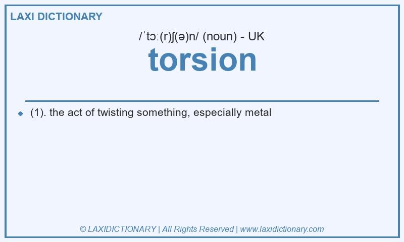 Definition torsion in British English