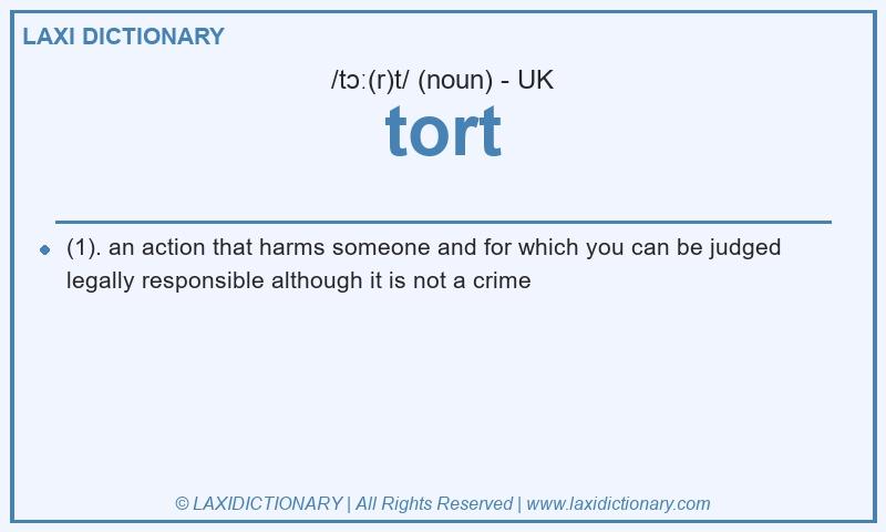Definition tort in British English