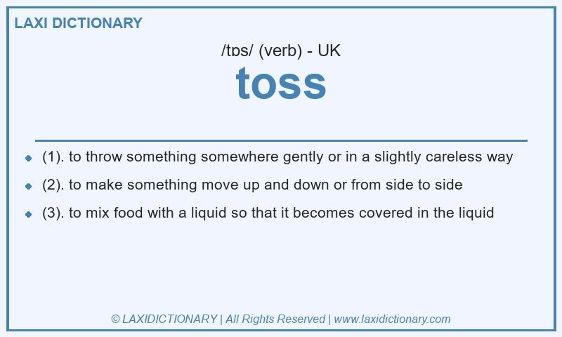 Definition toss in British English