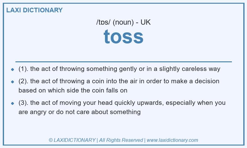 Definition toss in British English