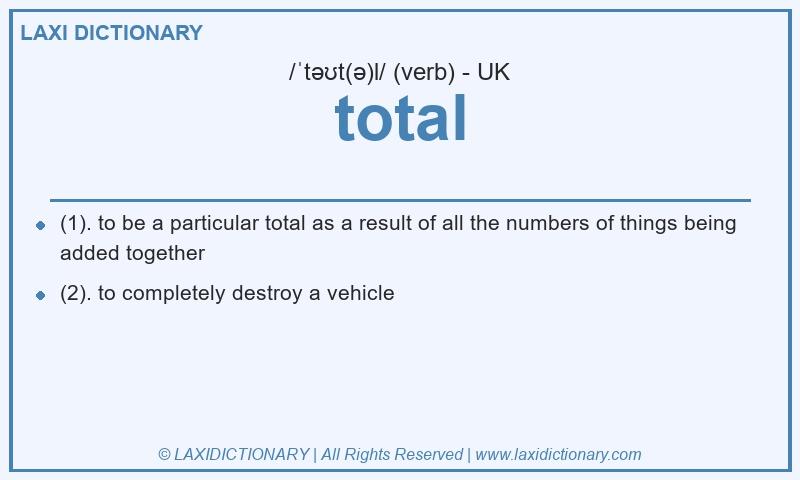 Definition total in British English