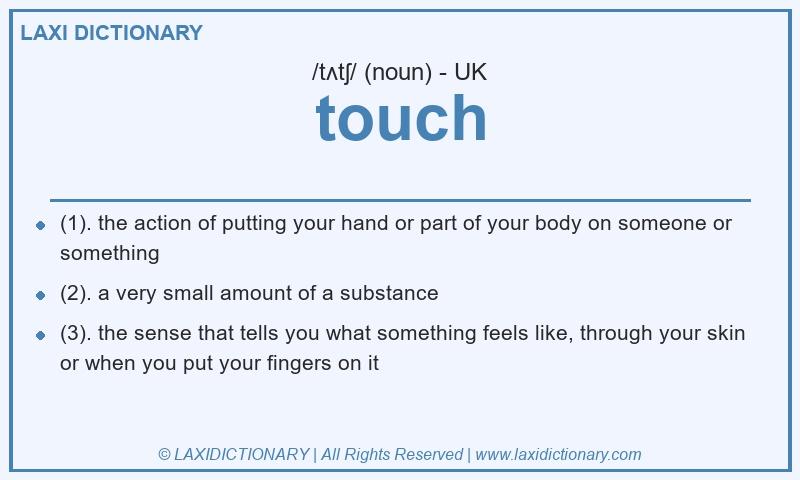 Definition touch in British English