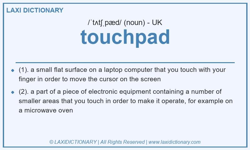 Definition touchpad in British English