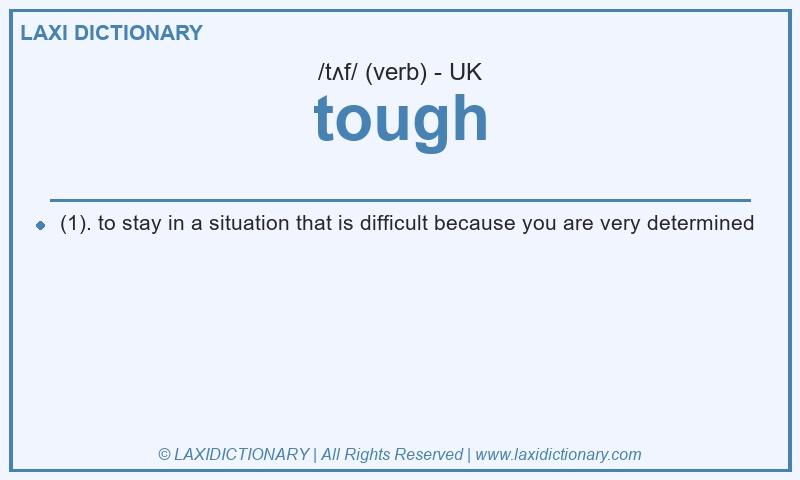 Definition tough in British English