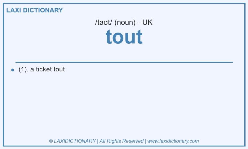 Definition tout in British English