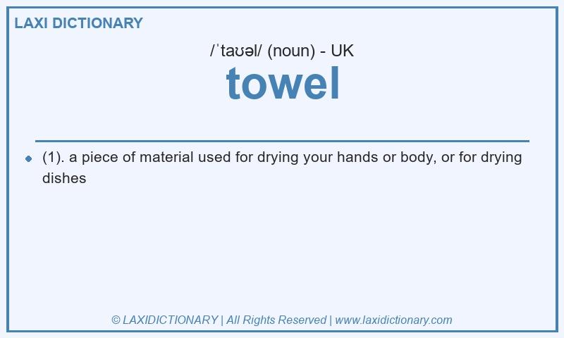 Definition towel in British English
