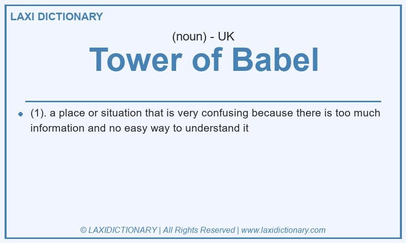 Definition Tower of Babel in British English