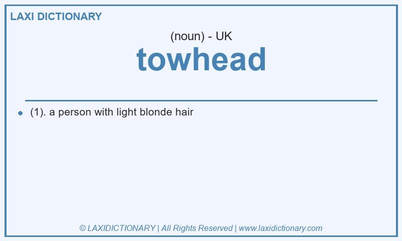 Definition towhead in British English