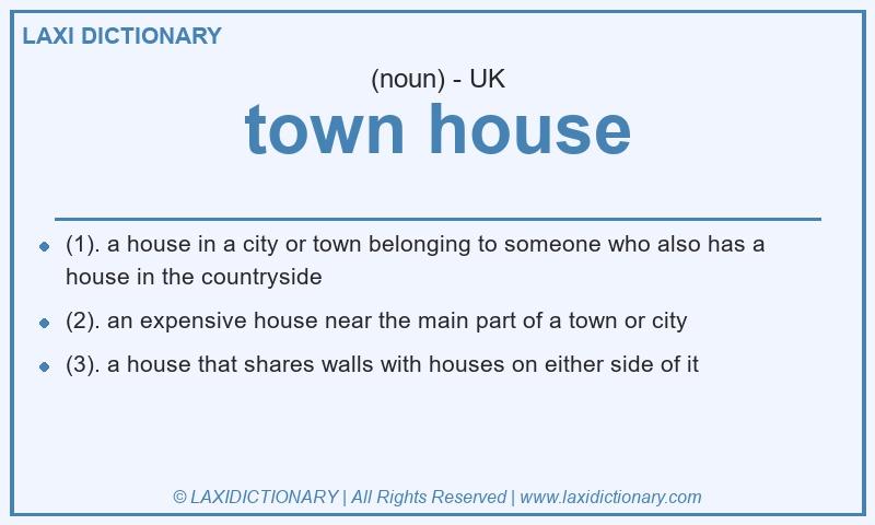 Definition town house in British English