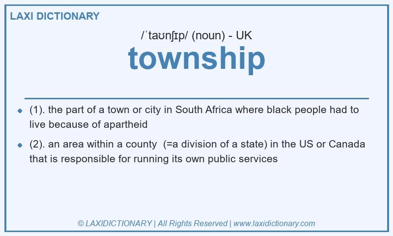 Definition township in British English