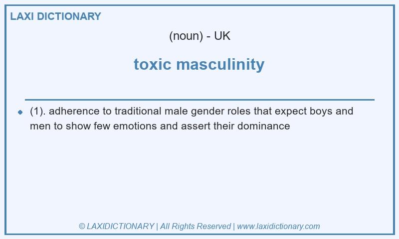 Definition toxic masculinity in British English