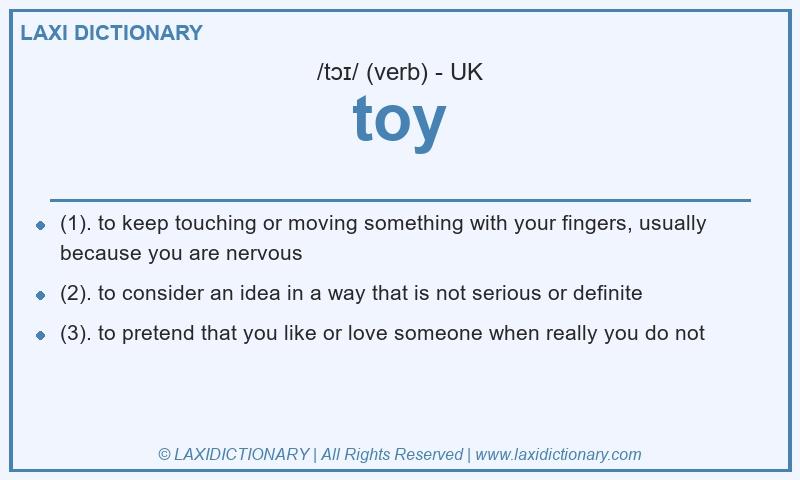 Definition toy in British English