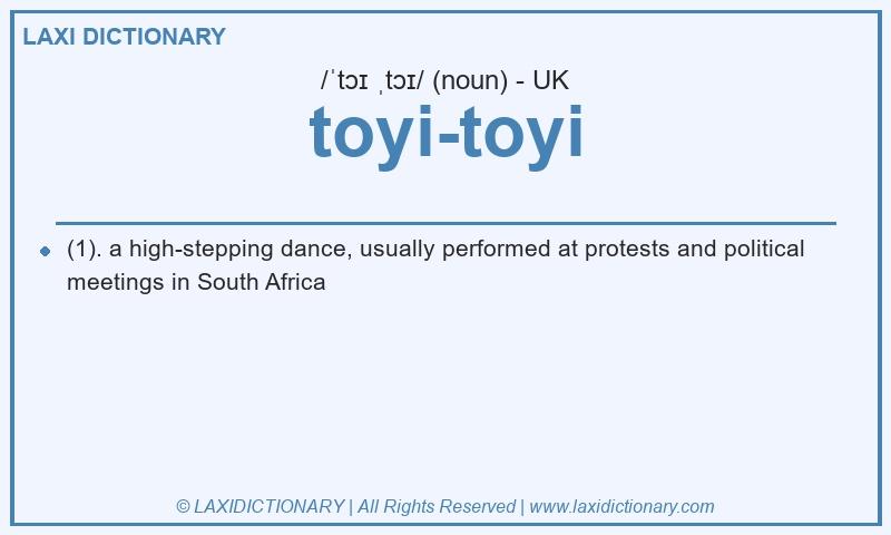 Definition toyi-toyi in British English