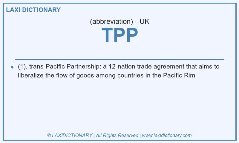 Definition TPP in British English