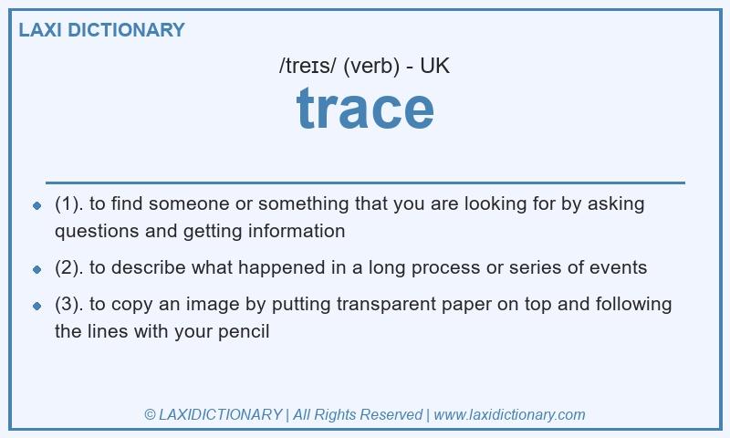 Definition trace in British English