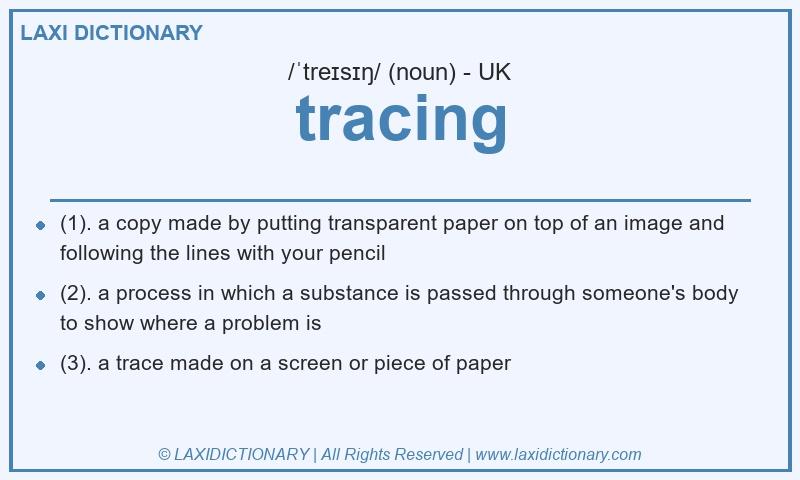 Definition tracing in British English