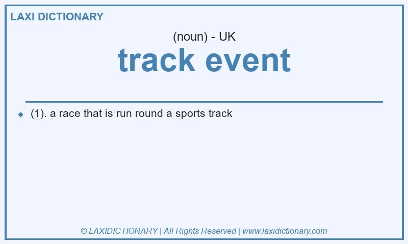 Definition track event in British English