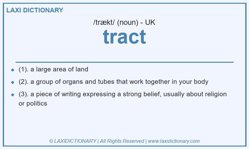 Definition tract in British English