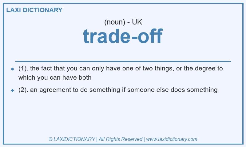 Definition trade-off in British English