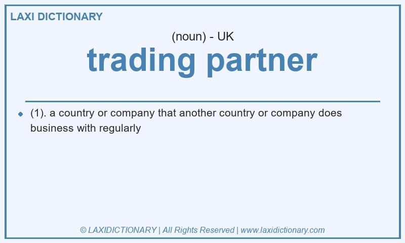 Definition trading partner in British English