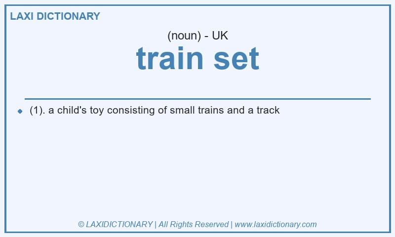 Definition train set in British English
