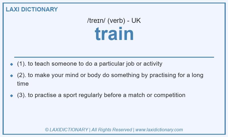 Definition train in British English