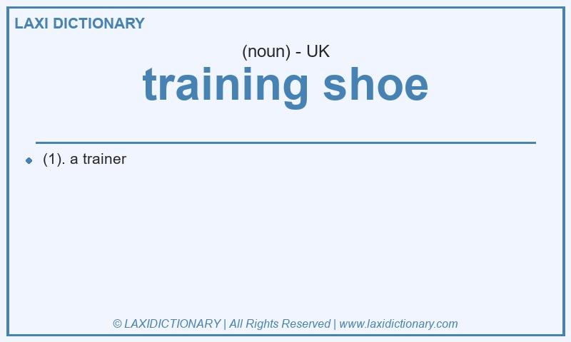 Definition training shoe in British English