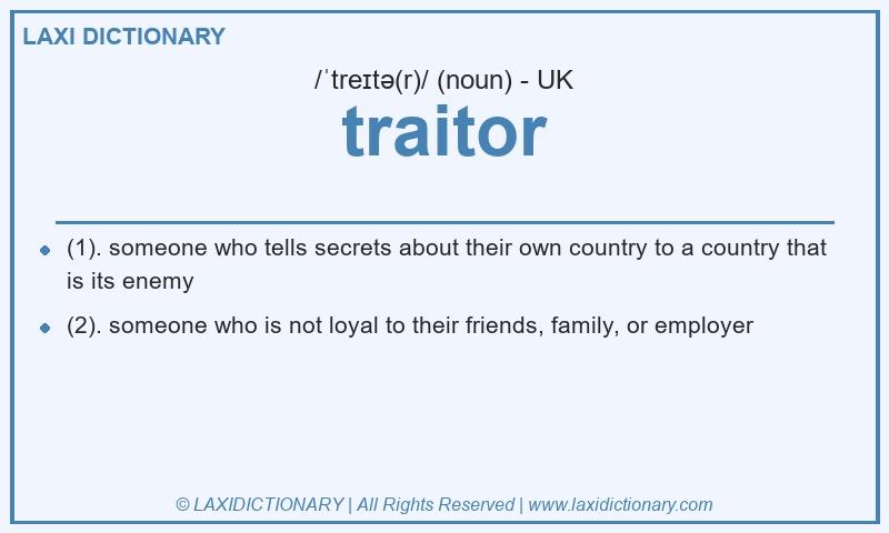 Definition traitor in British English
