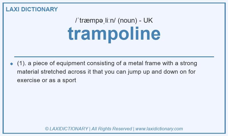 Definition trampoline in British English