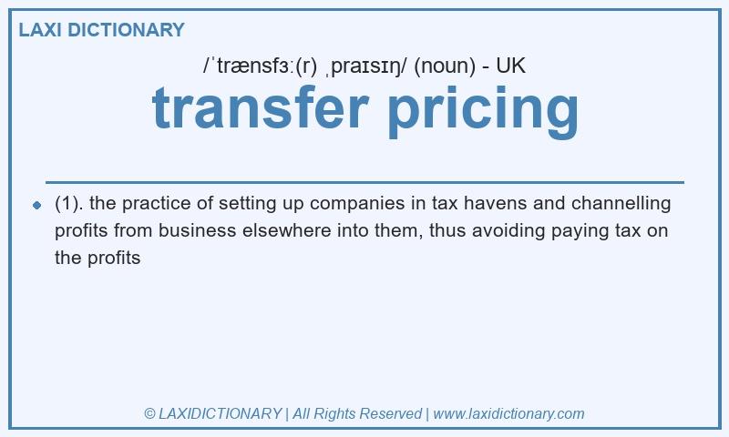 Definition transfer pricing in British English