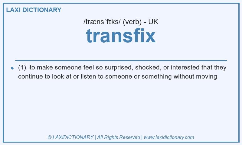 Definition transfix in British English