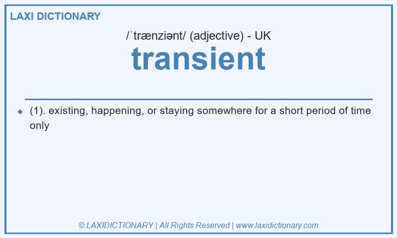 Definition transient in British English