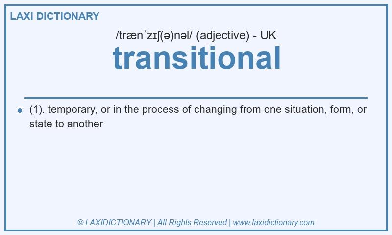 Definition transitional in British English