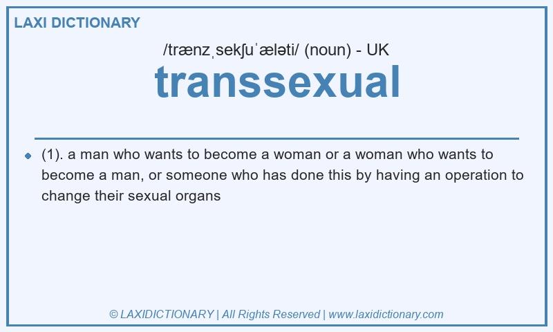 Definition transsexual in British English
