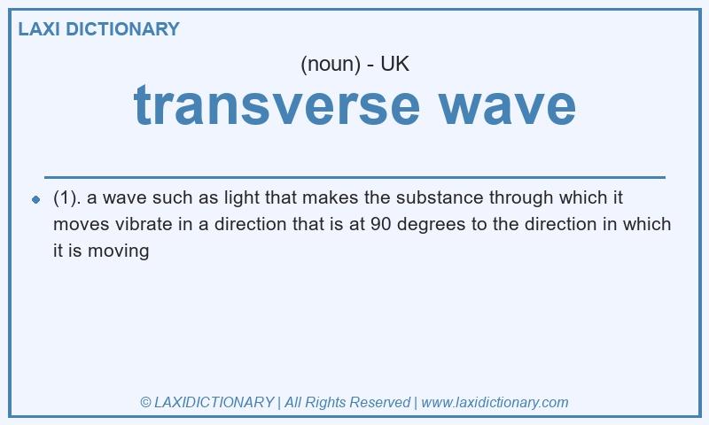 Definition transverse wave in British English