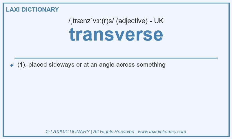 Definition transverse in British English