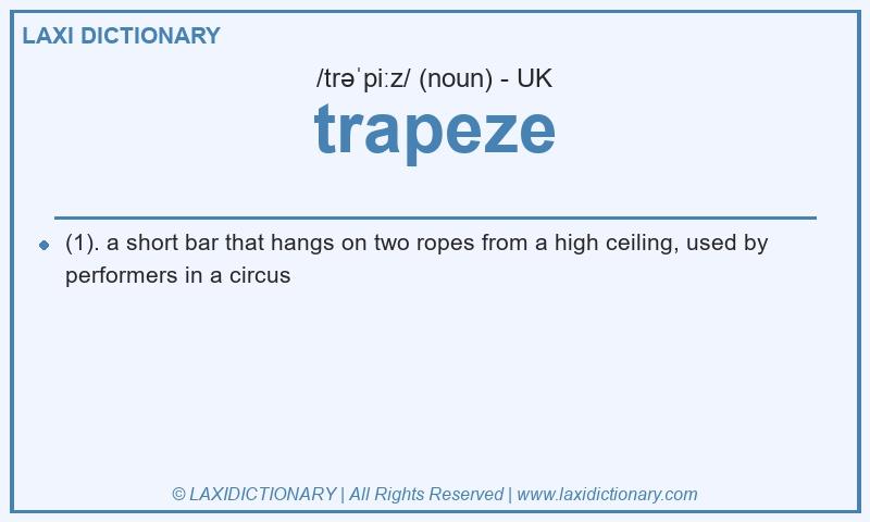 Definition trapeze in British English