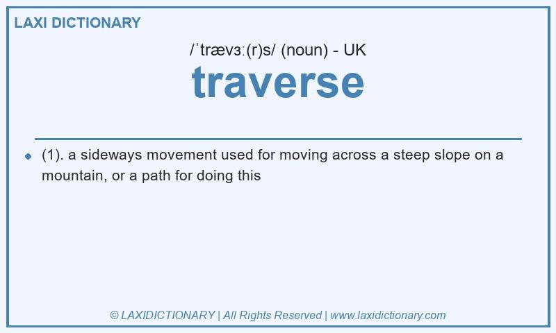 Definition traverse in British English