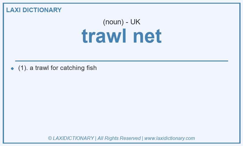Definition trawl net in British English