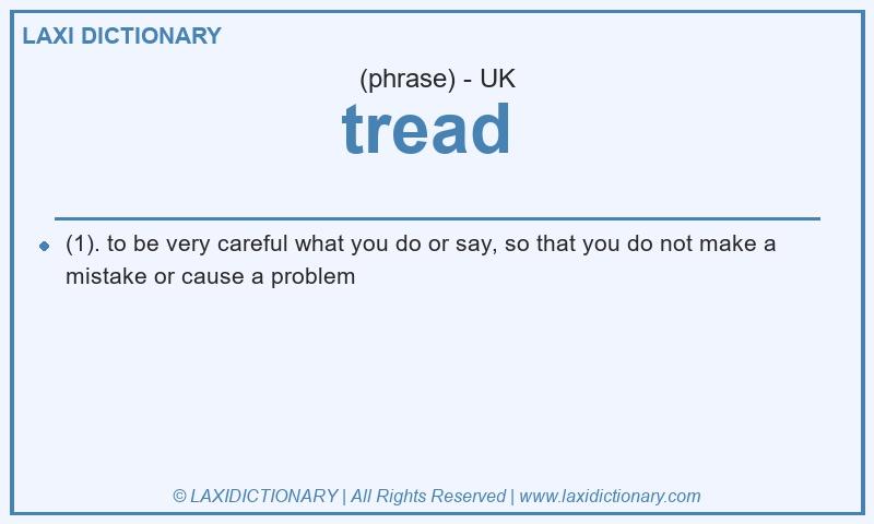 Definition tread  in British English