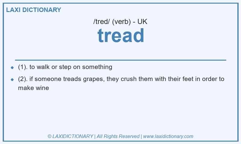 Definition tread in British English