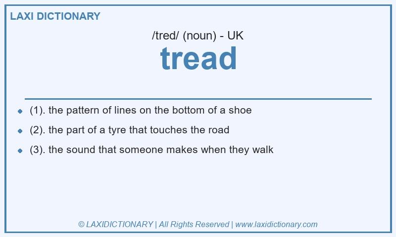 Definition tread in British English