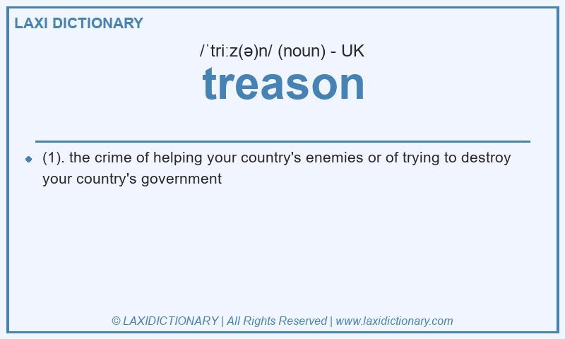 Definition treason in British English