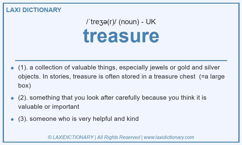Definition treasure in British English
