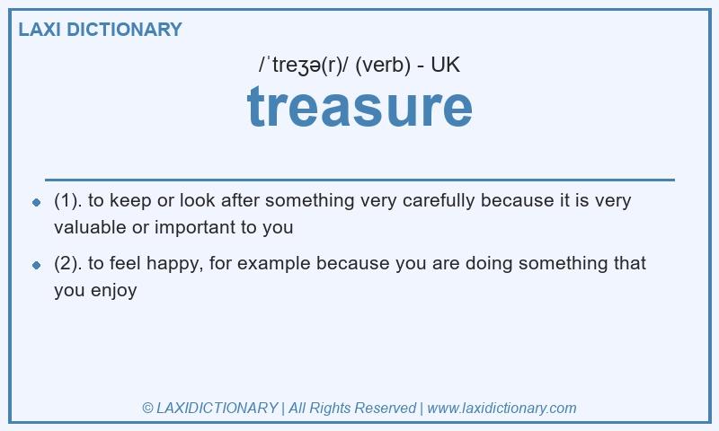 Definition treasure in British English