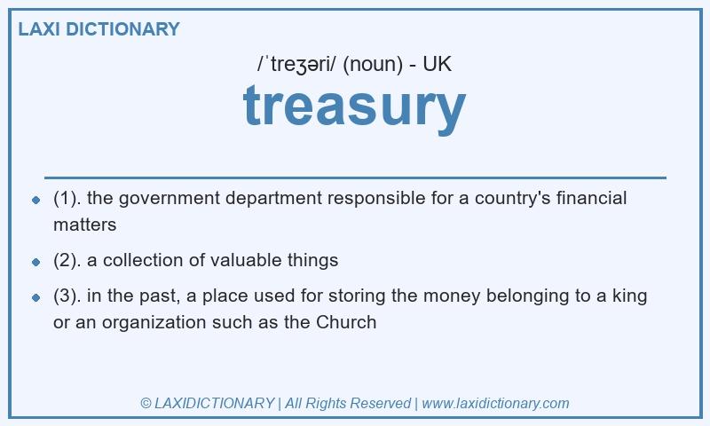 Definition treasury in British English