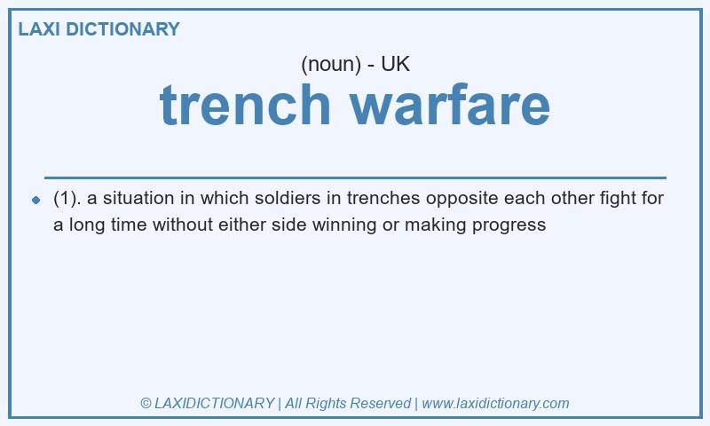 Definition trench warfare in British English