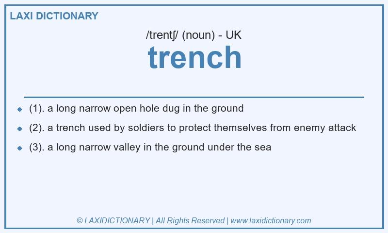 Definition trench in British English